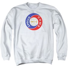 Nasa Apollo Soyuz Mens Crewneck Sweatshirt White Officially Licensed