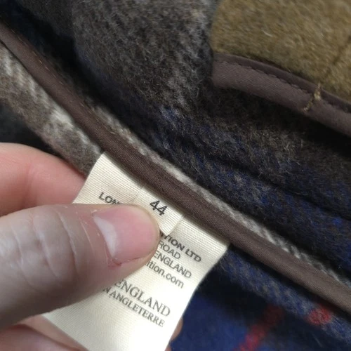 Peter Christian Coat Mens 44 Brown Wool Duffle Hooded Toggle Lined England image 6