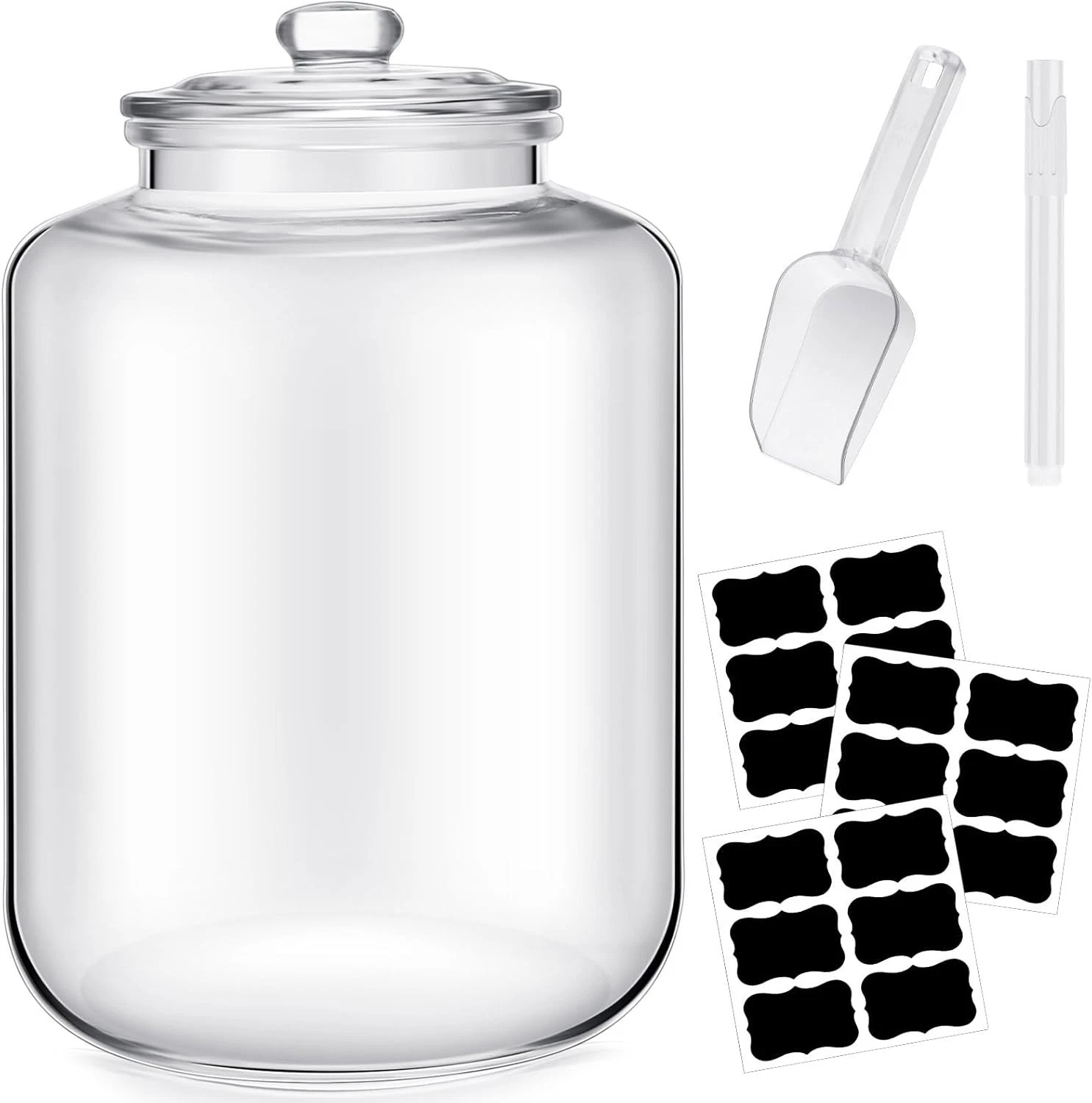 Yaomiao 6 Gallon Airtight Food Storage Glass Jar with Lid Clear Dishwasher Safe
Opens in a new windo