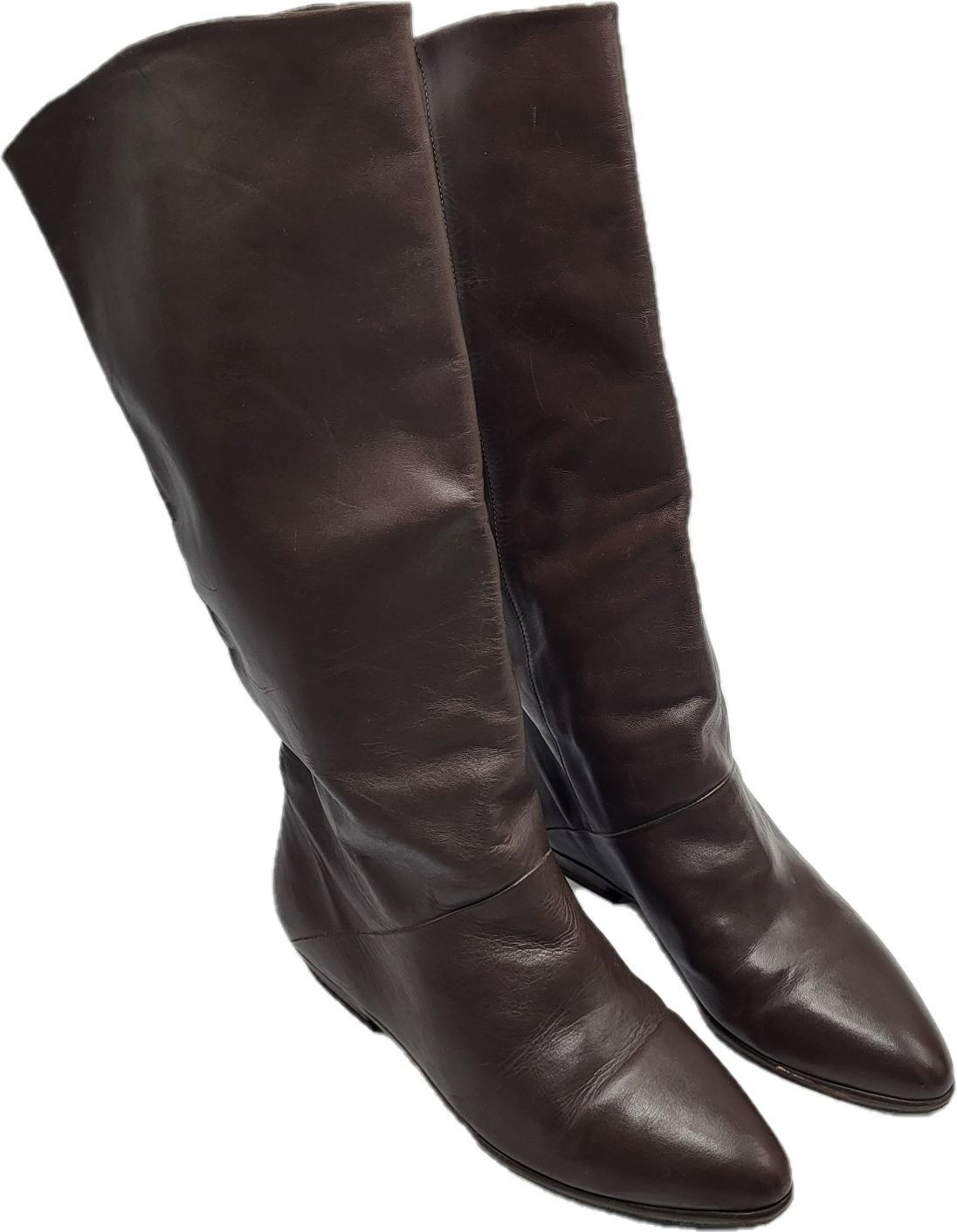 SAOLA IPanema Stivali Al Ginocchio Pelle Marrone Suola Gomma Marrone Cioccolato Donna 8 5