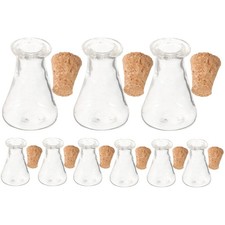 12Pcs Tiny Glass Vials with Cork Stopper for DIY Multi Color Decorative Use