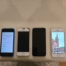 Apple iPhone 5, 5s, 5c, bundle of 4 items, for parts or not working