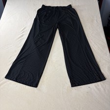 Women s Black/White Polka Dot Dress Pants Size 16 Regular Button Accents Pockets