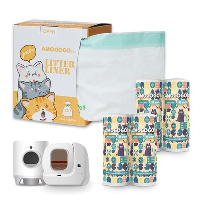 Self-Cleaning Litter Box Liner Bags, Compatible with PETKIT Pura Max & X, Lea...