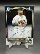 2025 Bowman Chrome Prospect 1st Auto TOMMY WHITE On Card Auto ATHLETICS 🔥