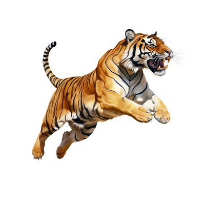 6x Sticker Tiger Autoaufkleber 9x9cm Raubtier Wildtier Tuning Set