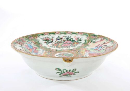 Chinese Export Famille Rose Medallion Porcelain Warming Warmer Heat Dish Plate - Picture 1 of 11