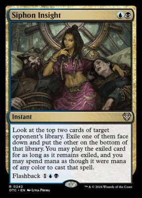 *MtG: 4x SIPHON INSIGHT - Commander: Outlaws of Thunder Junction Rare*