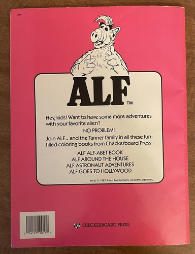 VTG 1987 ALF Goes To Hollywood Coloring Book - Picture 7 of 7