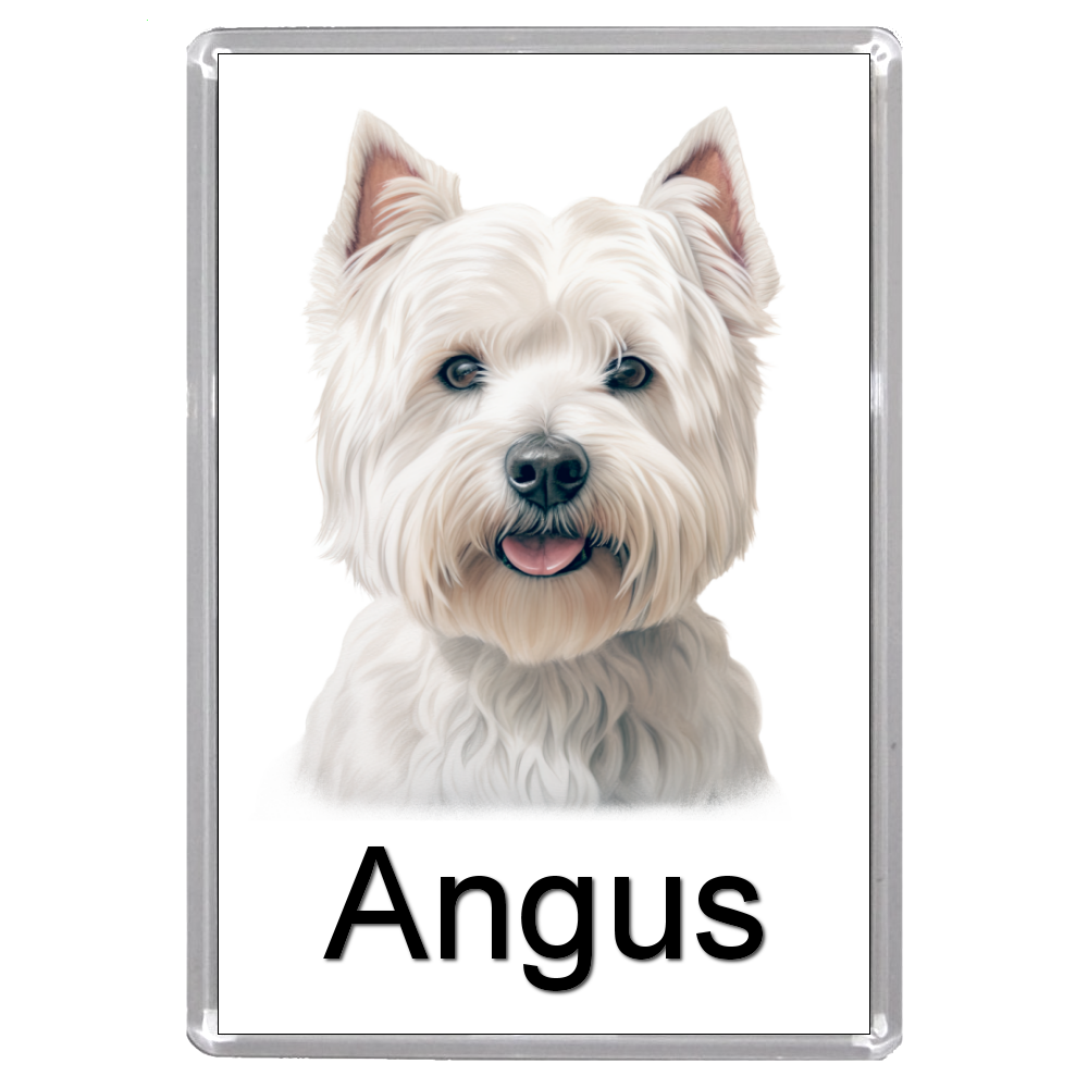 Personalised WEST HIGHLAND TERRIER (WESTIE) Jumbo Acrylic Fridge