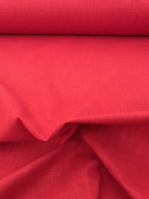Red Basic Cotton Linen Fabric BY THE YARD Covington - Image 3 of 4