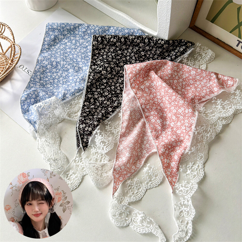 Women's Floral Lace Headscarf – Breathable Sun Protection Turban Cap