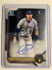 2022 BOWMAN CHROME PROSPECT 1ST AUTO MILWAUKEE BREWERS ANTONIO PINERO #CPA-AP