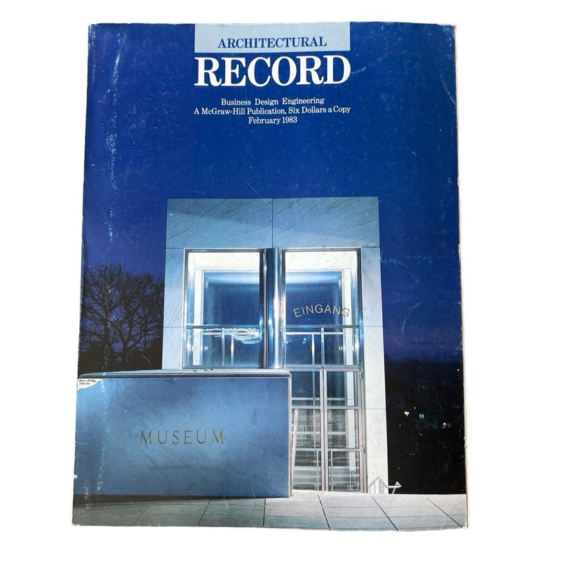 Architectural Record Magazine Feb 1983 Building Type Study: A Museum