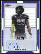 Cameron Smith 2019 Leaf US Army All American Bowl Purple Auto 8/10