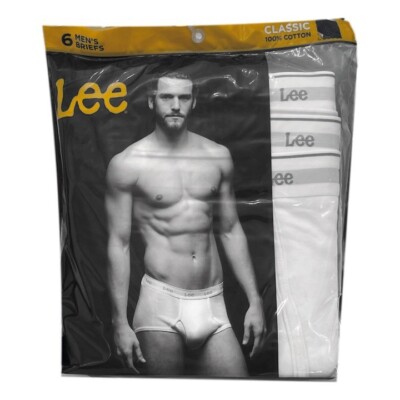 Lee Men s Underwear ONE 6 PK Soft Cotton Briefs Ultimate Comfort & ALL SIZES!