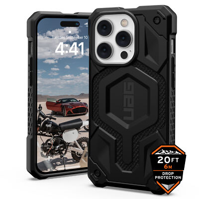 UAG Monarch MagSafe Tough Case für Apple iPhone 14 Pro aus Kevlar, schwarz