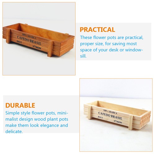 3 PCS Wooden Storage Box for Outdoor Plants Indoor Pots eBay