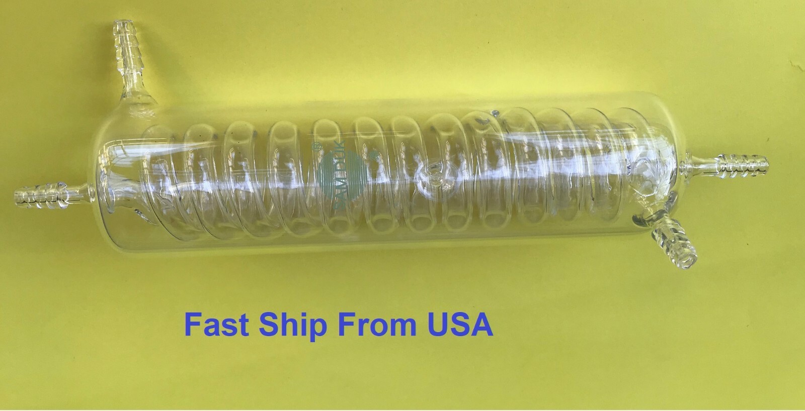 NEW High Capacity Condenser, 100ml, Jacketed, Heat/Cool Coils, Lab