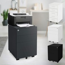 Cassettiera ufficio 3 cassetti mobiletto ruote armadio archiviazione vari colori