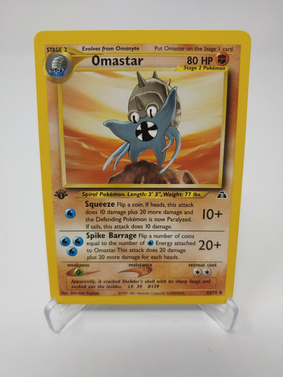 Pokemon 1st Edition Omastar 43/75 Neo Discovery | eBay