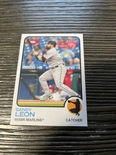 2022 Topps Heritage High Number Sandy Leon Base #654 Miami Marlins