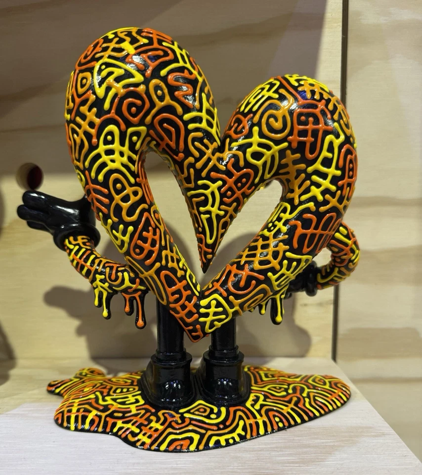 OPN Heart Vinyl Figure (Jason Naylor) Customised By Dave Behrens 1/1 - Image 2 of 2