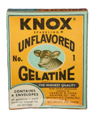 Vintage KNOX Sparkling Unflavored No. 1 Gelatine Unopened Box