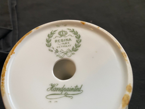 Compota phlox blanca Reginaware Alemania pintada a mano como nueva de colección - Imagen 6 de 9