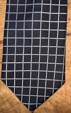 Brooks Brothers Men’s Silk tie 346 Black White Check 3 7/8” x 59 “ made in USA
