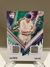 BABE RUTH 2021 PANINI DUAL GAME USED WORN JERSEY MATERIAL RELIC MEMORABILIA 