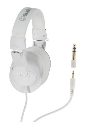 Audio-Technica ATH-M20XWH Professional Closed-Back Dynamic Monitor Headphones