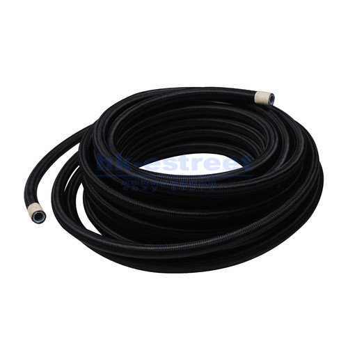6AN - AN6 Black Nylon E85 PTFE Fuel Line 30FT Hose Oil Gas Line - Picture 12 of 19