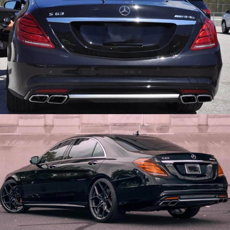 Tubo de escape con punta silenciador AMG para Mercedes Benz Clase E S E63 S63 W212 W222 Foto 2 de 4