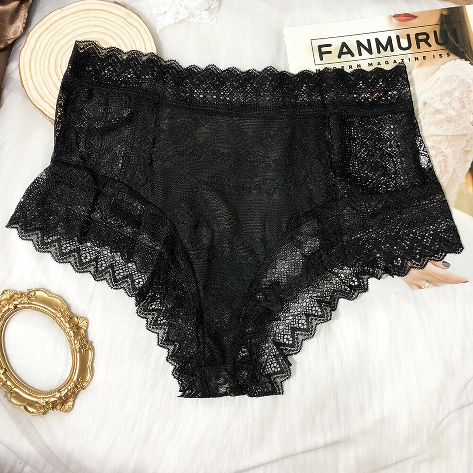 Lot 5pcs Sexy Womens Seamless Lace Panties Underwear See Through Brief Lingeries - Image 4 of 4