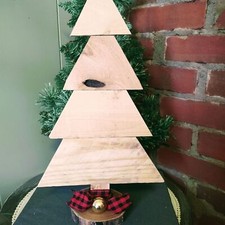 Hand Crafted Repurposed Wood Rustic Wooden Christmas Tree, Farmhouse Decor 16"