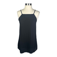 Camille Rowe x Reformation Laurien Dress - Size Small Black Slip Shift Mini