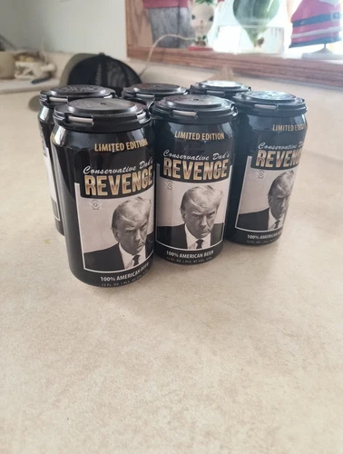 TRUMP REVENGE 6 PACK BEER CANS EMPTY