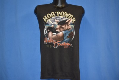 vtg 80s 3D EMBLEM HARLEY DAVIDSON HOG POWER PIG CYCLE LAB 