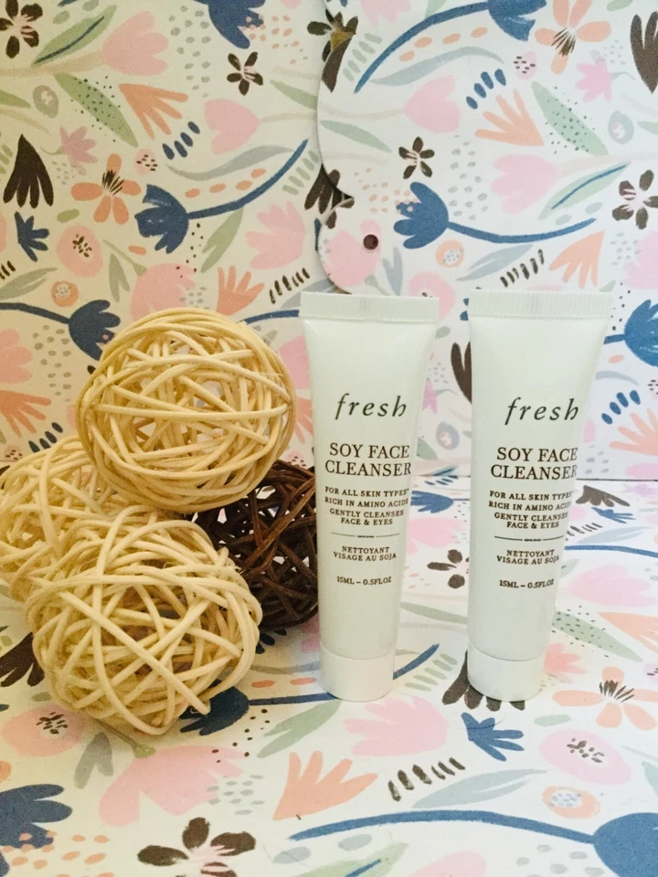 FRESH Soy Face Cleanser 2 x 15ml (30ml) pH-Balanced Hydrating Face Wash NEW - Image 1 of 1
