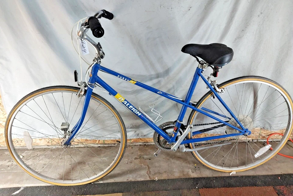 Bicicleta híbrida Raleigh Pursuit Mixte 1985 pequeña 51 cm con orugas de acero Suntour envíos EE. UU. Foto 2 de 4