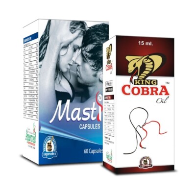 Libido Booster für Männer erhöhen die Ausdauerkraft 60 Masti Kapseln + 3 Cobra