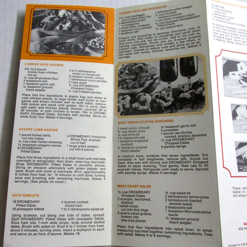 Introducing The Dromedary Holidate Recipe Leaflet Nabisco VTG Advertisement 1966 - Picture 5 of 7