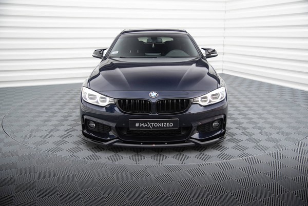 Front Ansatz V.1 FüR BMW 4Er Gran Coupe M-Paket F36 Schwarz Spoilerlippe Schwert-image