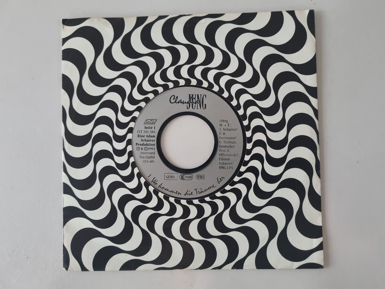 Claudia Jung - Wo Kommen Die Träume Her 7'' Vinyl Germany