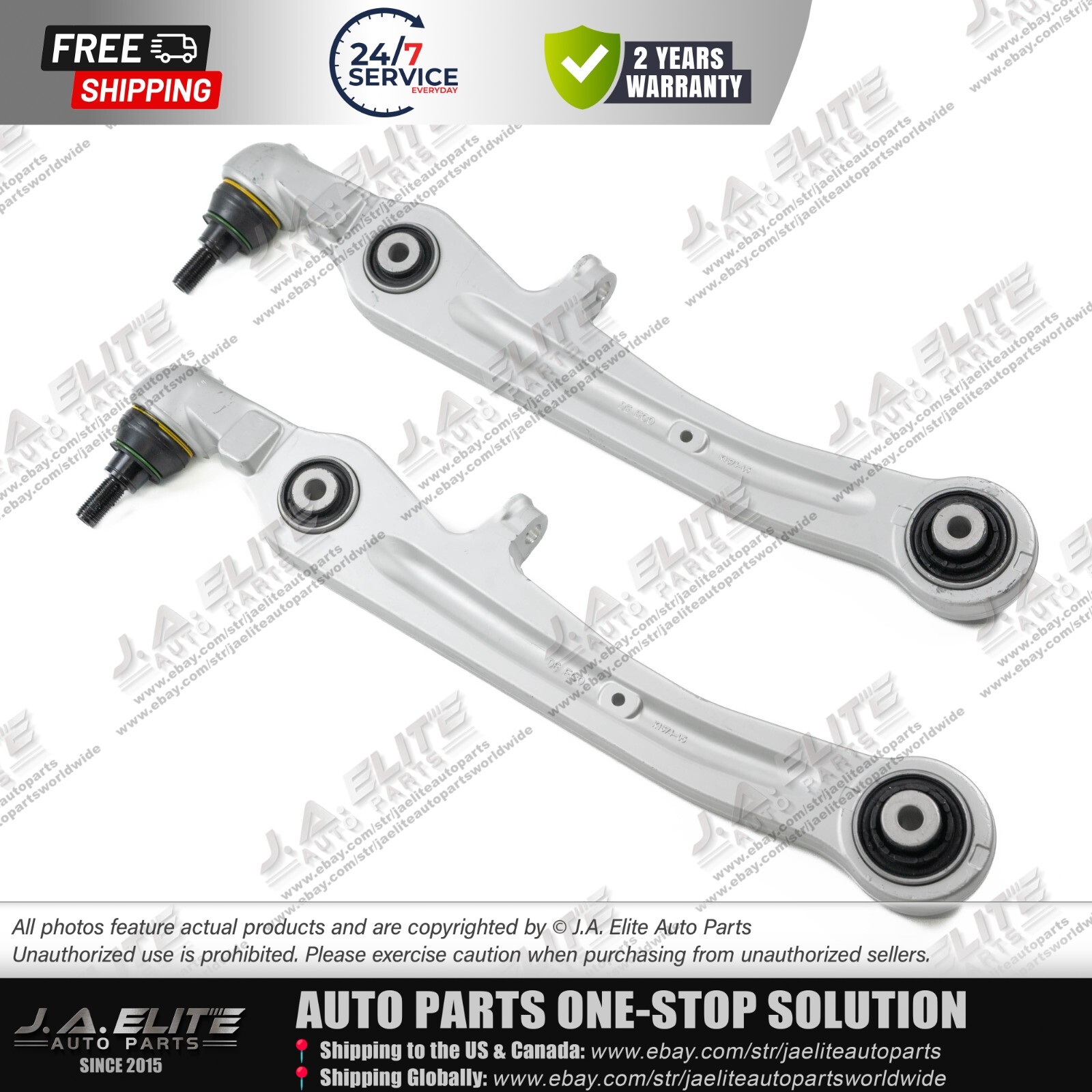 2pcs Front Lower Control Arm fit Bentley Continental & Flying Spur 3W0407151B