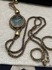 Ladies CARON INCABLOC Wind PENDANT NECKLACE WATCH- Works