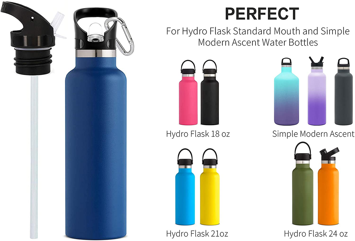 Straw Lid for Hydro Flask Standard Mouth Replacement 18 Oz, 21 Oz