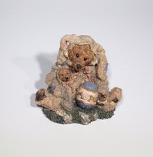 Boyds Bears Figurine Bear Easter Bunny Costume Love Conquers All Things 3" EUC