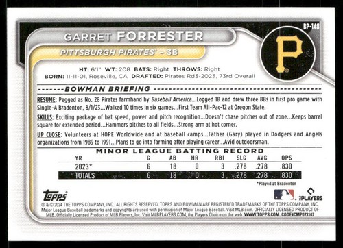 2024 Bowman Paper Prospects RCs & Vets BP1-150 1-100 You Pick - Choose Your Card - Picture 216 of 418